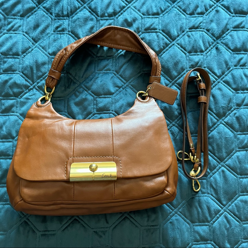 Coach Hippie Shoulder Strap/Crossbody In Saddle Brown